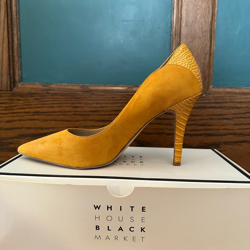 White House Black Market Yellow Heels